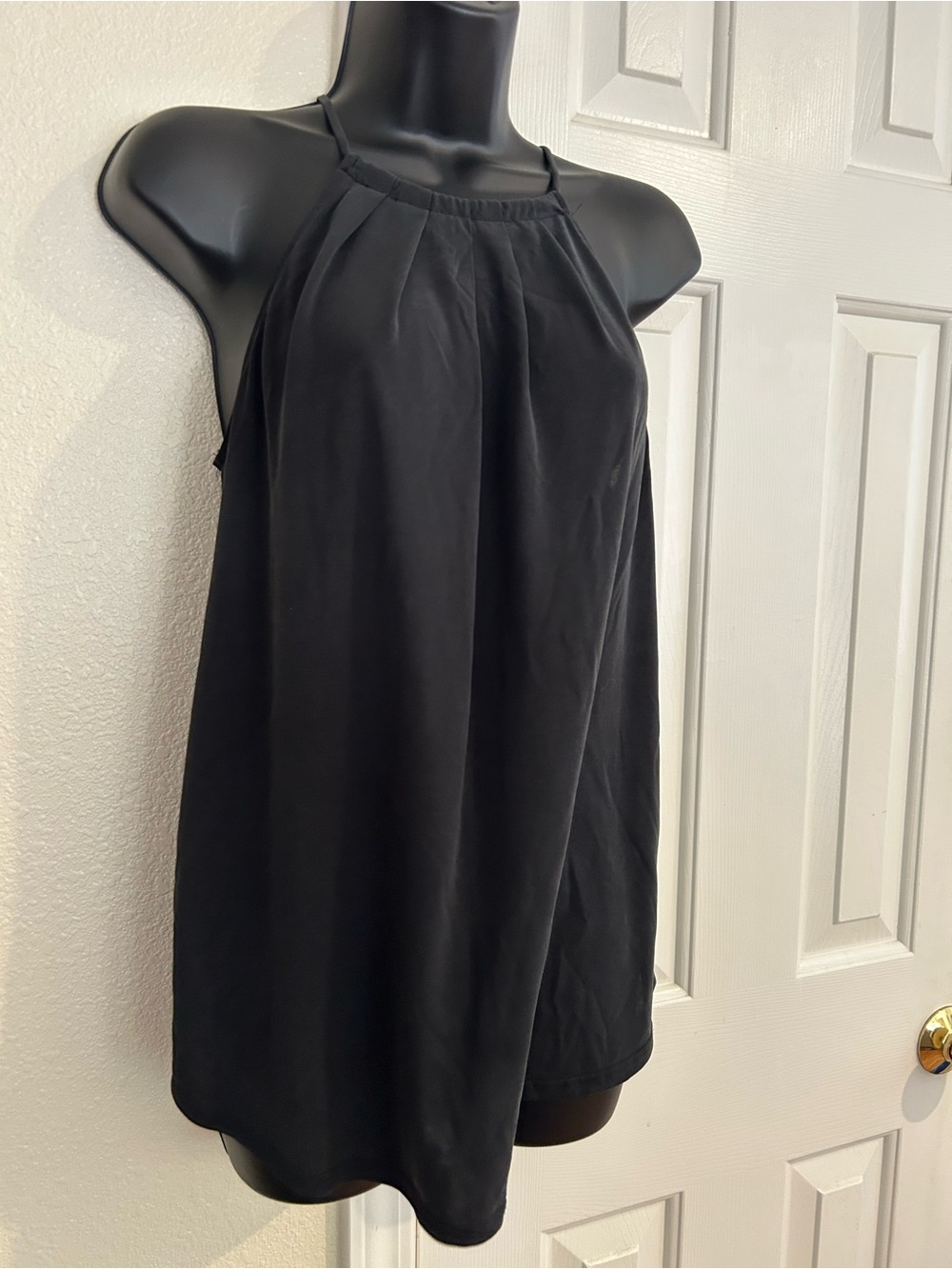 Green Envelope Black Halter Tank Top